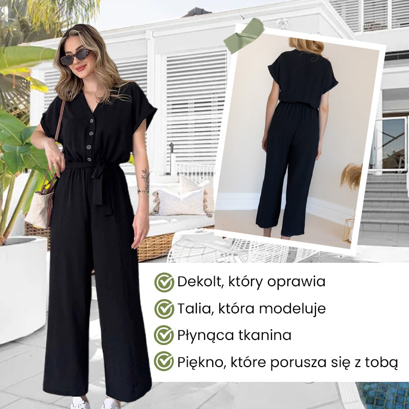 🌸Ležérní dámská kombinéza s výstřihem do V