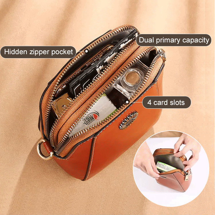 Francouzská crossbody kabelka s odpovídajícími mušlemi