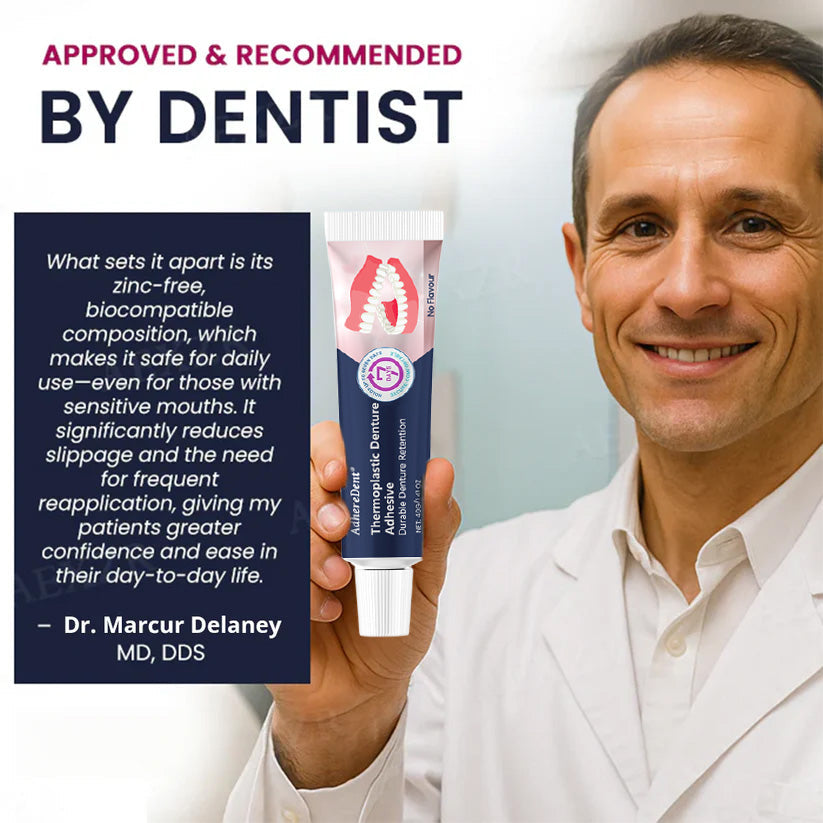 (🔥Kupte 1, dostanete 1 zdarma🔥)Termoplastické lepidlo na zubní protézy AdhereDent, trvalá fixace zubní protézy