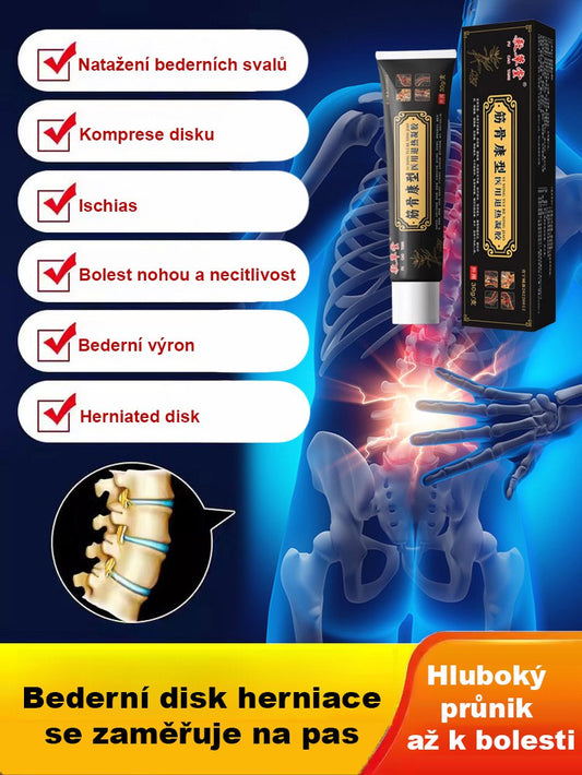 Silný gel na úlevu od bolesti pohybového aparátu v černé tubě