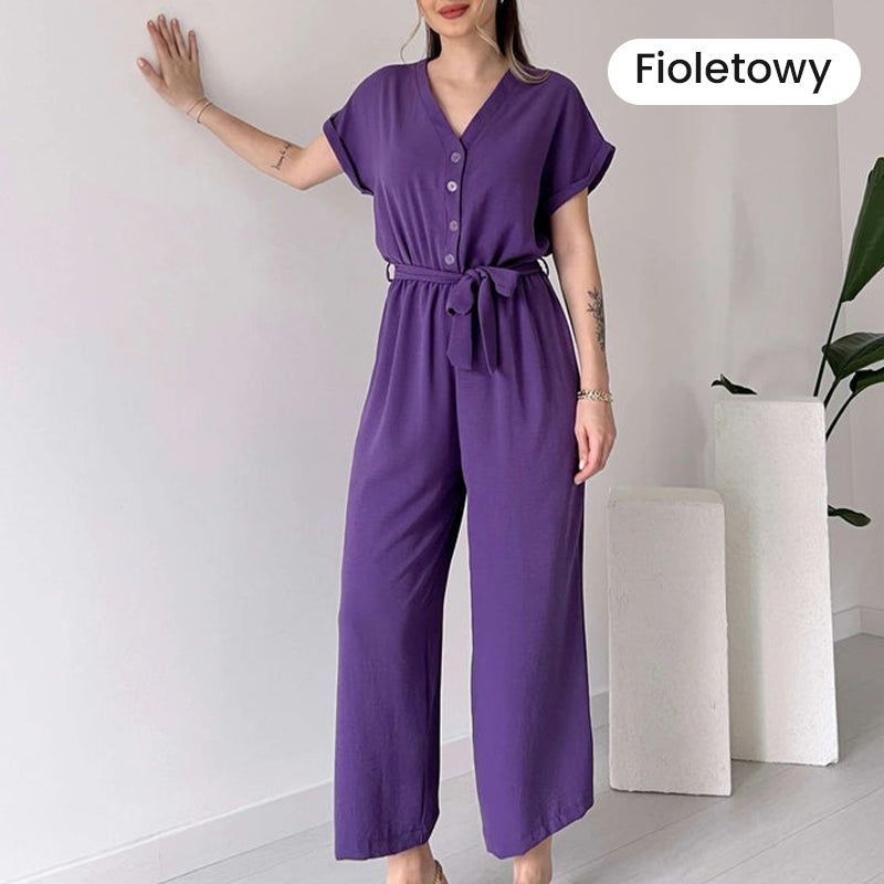 🌸Ležérní dámská kombinéza s výstřihem do V