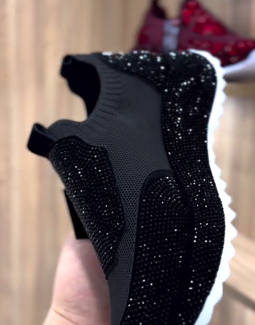 Módní, každodenní tenisky s krystaly