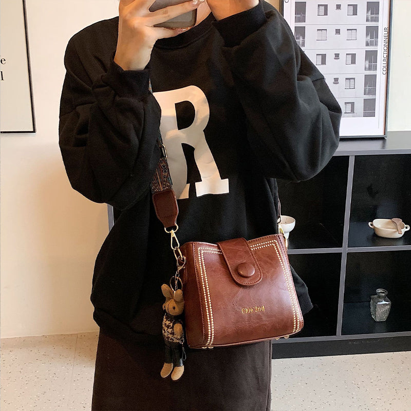 👜Taška ve vintage stylu s nastavitelným širším ramenním popruhem