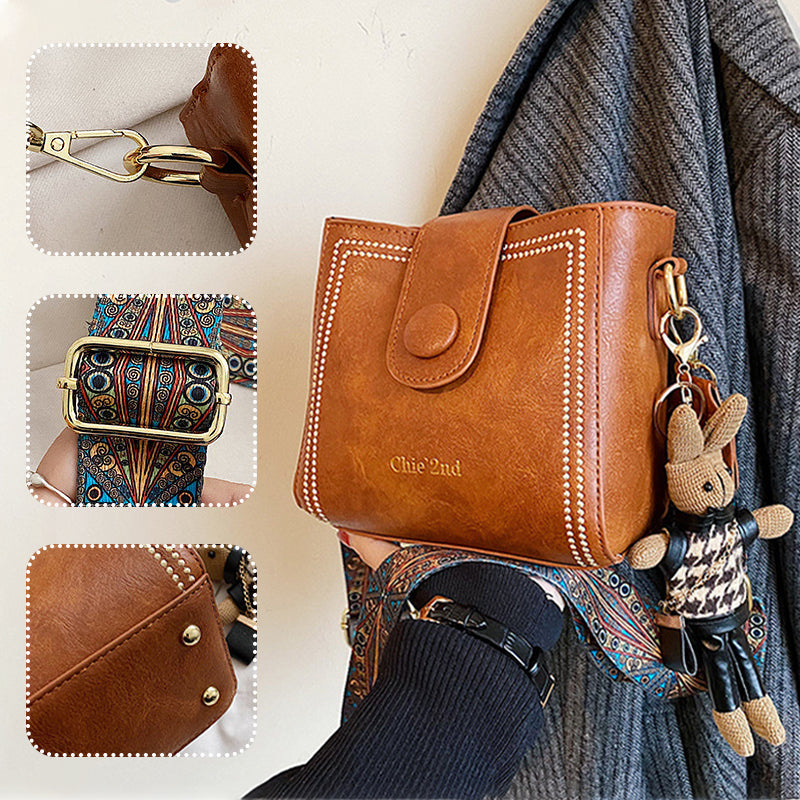 👜Taška ve vintage stylu s nastavitelným širším ramenním popruhem