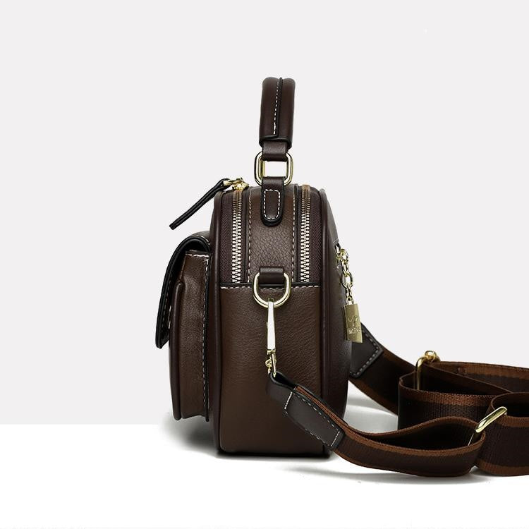 【🎊Nové produkty 30% sleva】👜Elegantní dvouvrstvá crossbody kabelka se širokým popruhem