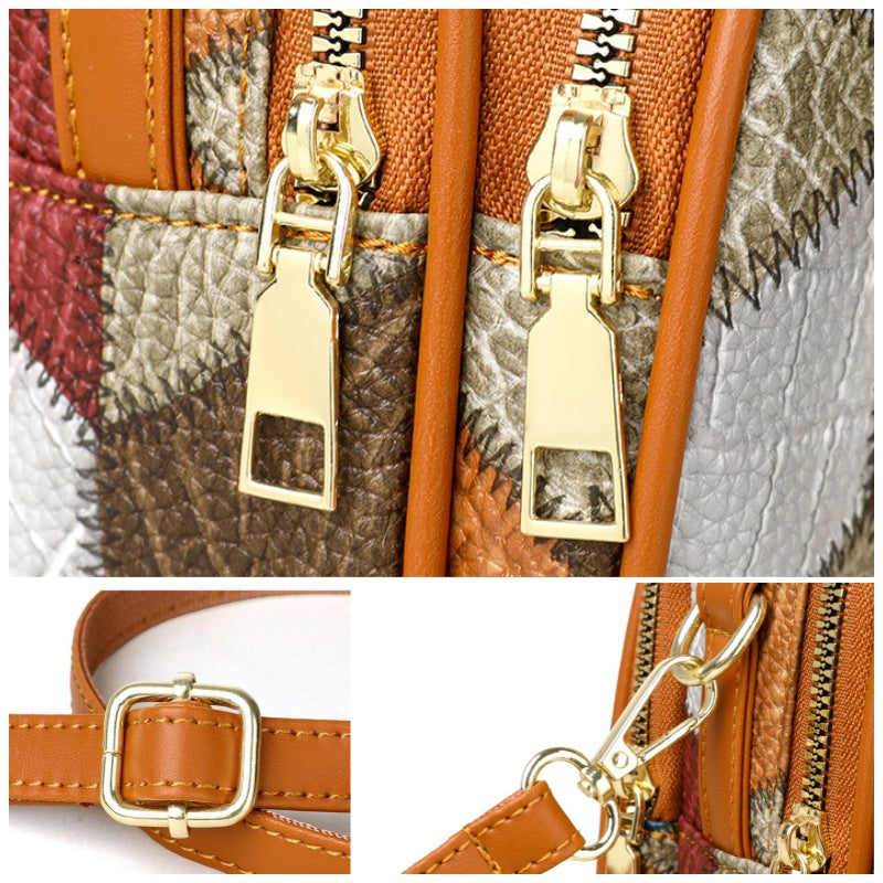 Dámská crossbody kabelka s vintage geometrickým vzorem