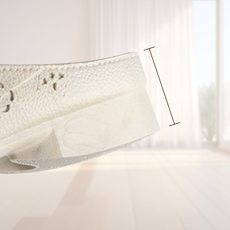 Dámské pantofle s kulatou hlavou a dutými vyřezávanými květinami na nízkém podpatku