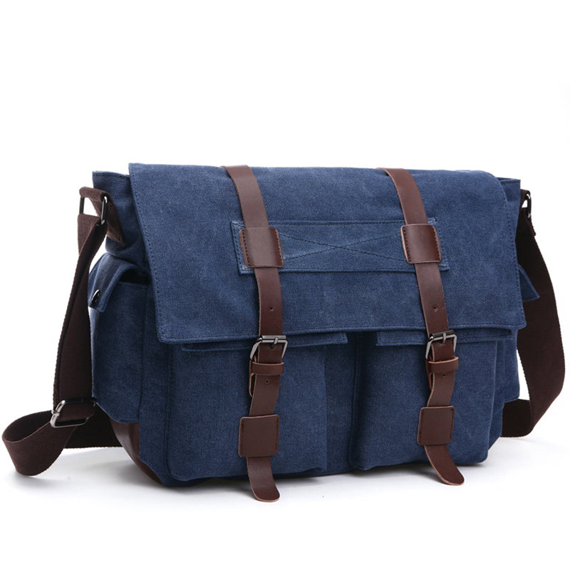 Pánská plátěná taška přes rameno s velkou kapacitou