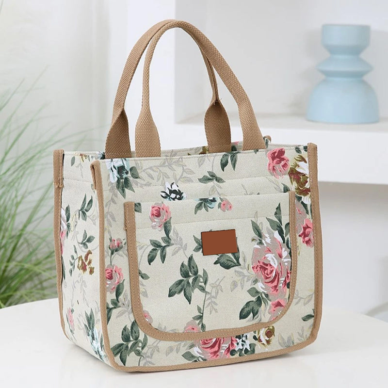 🌺Květinová taška na oběd pro ženy