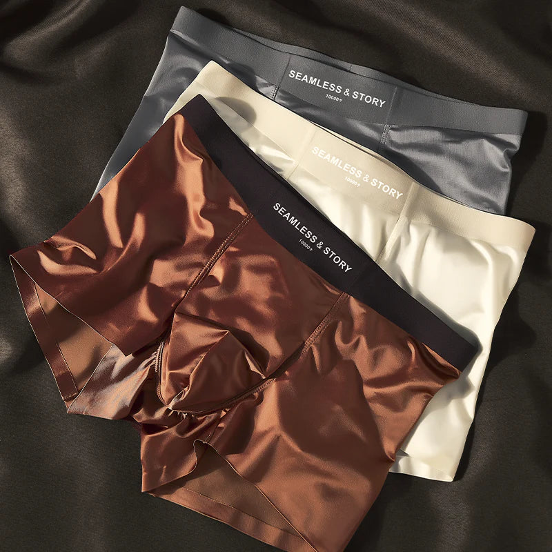 (3 ks.) Elegantní pánské boxerky Ice Silk s antimikrobiálním efektem od Mulberry Silk