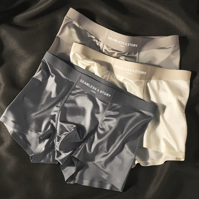 (3 ks.) Elegantní pánské boxerky Ice Silk s antimikrobiálním efektem od Mulberry Silk