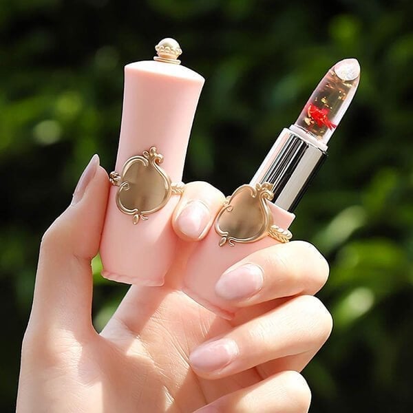 Krystalická želé barva květin mění rtěnku