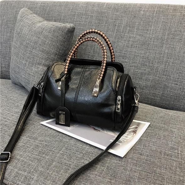 Velkokapacitní dámská kožená taška