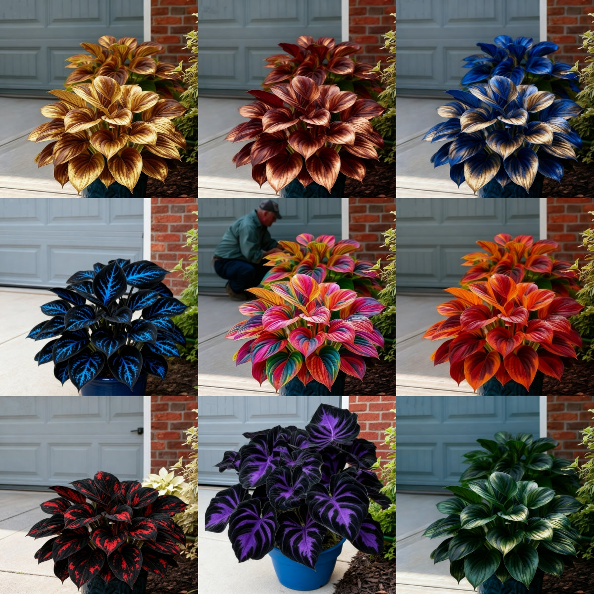 🌈🔥 Limitovaná edice host s duhovým plamenem - vzácné vícebarevné listy, exkluzivně v našem obchodě 🌸