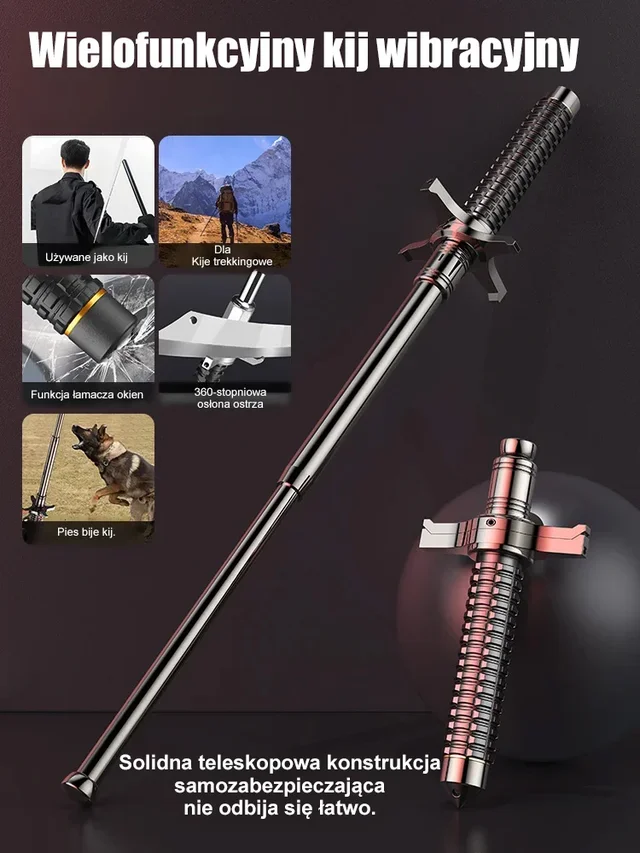 Multifunkční teleskopická hůl - outdoorové horolezectví