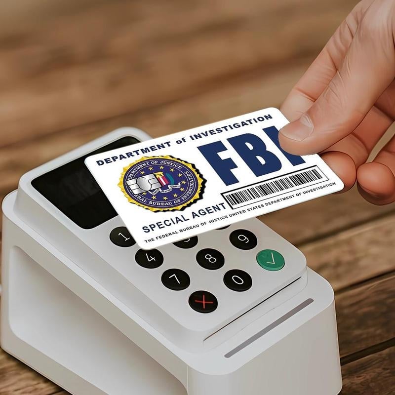 🔥Balíček skinů pro kartu tajného agenta: Designy FBI/ICE • Cosplay a dárkové samolepky