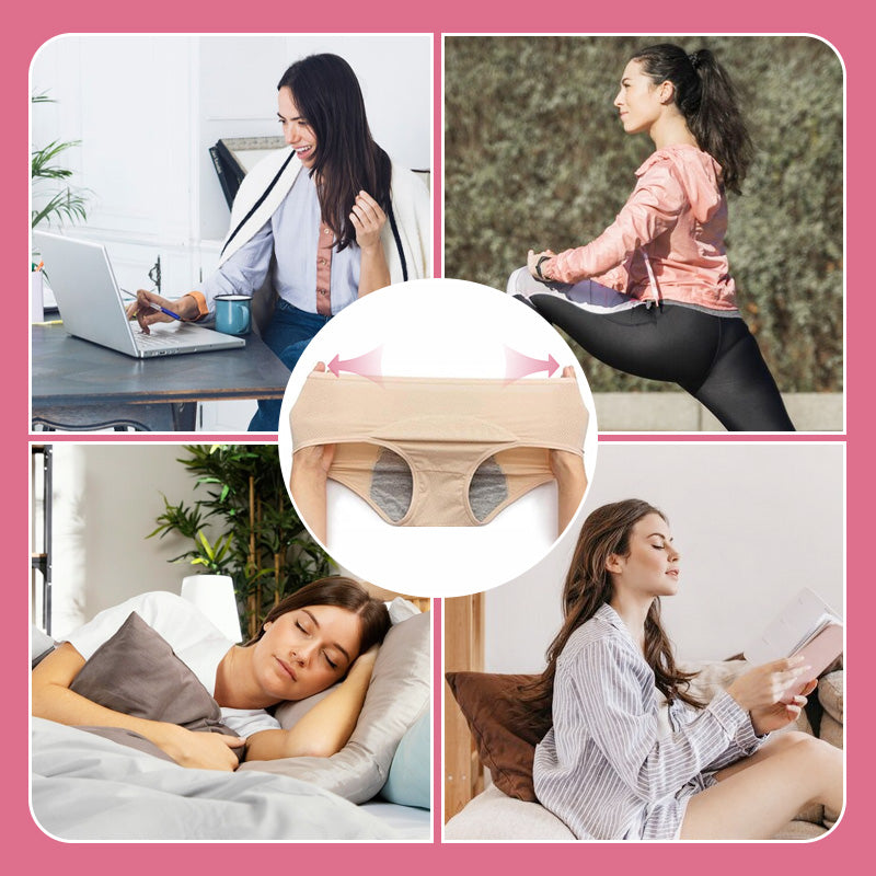 (L-8XL)🌸Kupte 2 a získejte 1 zdarma🔥Dámské nepromokavé spodní prádlo s vysokým pasem👙