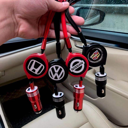 3v1 zatahovací datový kabel do auta + nabíječka do auta zdarma