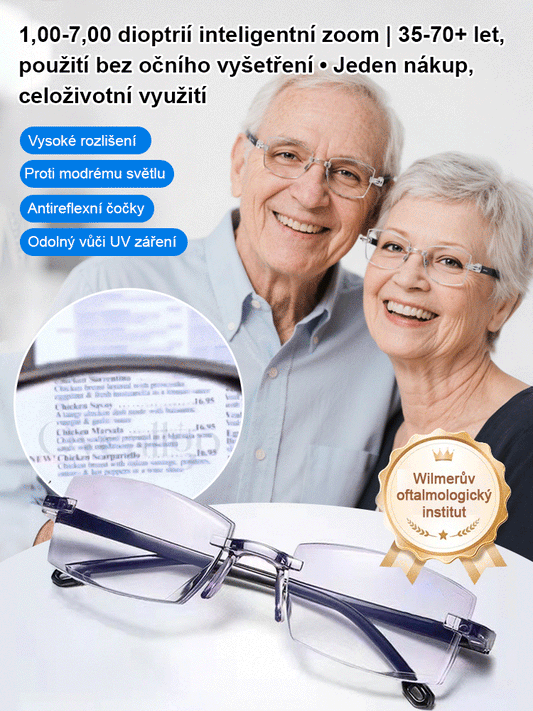 Inteligentní high-tech brýle na čtení odolné proti záření
