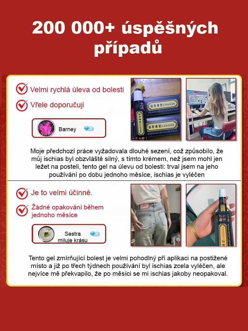 Silný gel na úlevu od bolesti pohybového aparátu v černé tubě