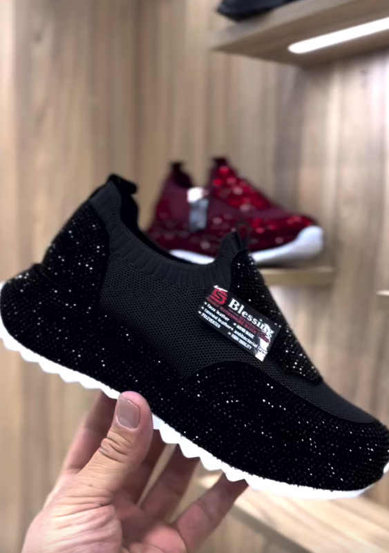 Módní, každodenní tenisky s krystaly