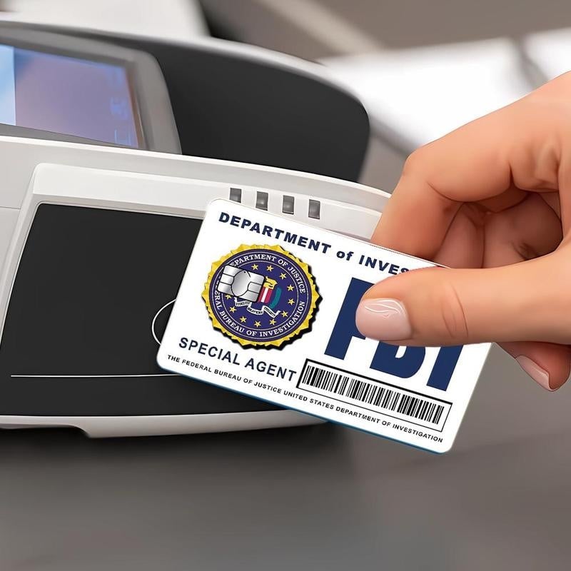 🔥Balíček skinů pro kartu tajného agenta: Designy FBI/ICE • Cosplay a dárkové samolepky