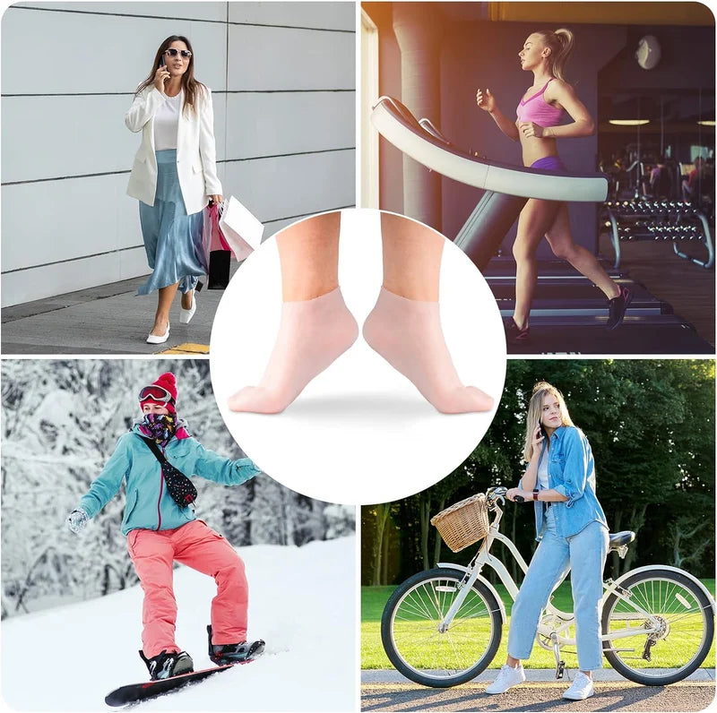 Hydratační silikonové exfoliační ponožky pro péči o nohy