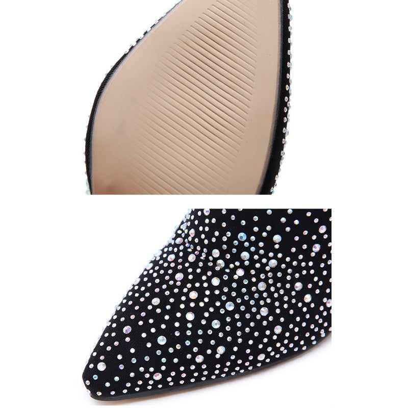 【✨ Nové produkty 2025】👢Dámské vysoké boty s lesklým kamínkem