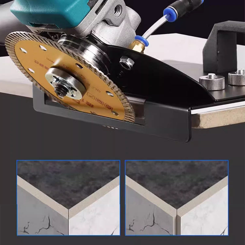 Stojan na úhlovou brusku pro řezání dlaždic se zkosením 45°