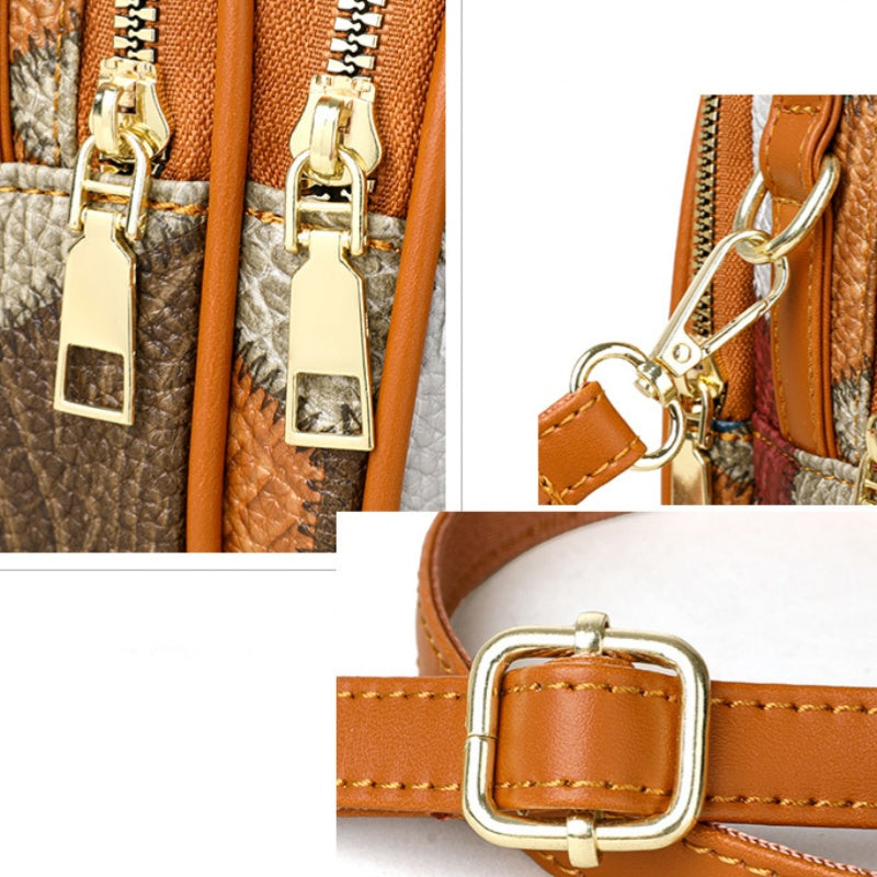 Dámská crossbody kabelka s vintage geometrickým vzorem