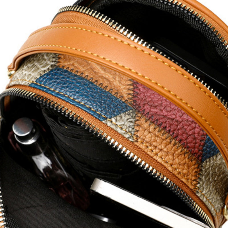 Dámská crossbody kabelka s vintage geometrickým vzorem