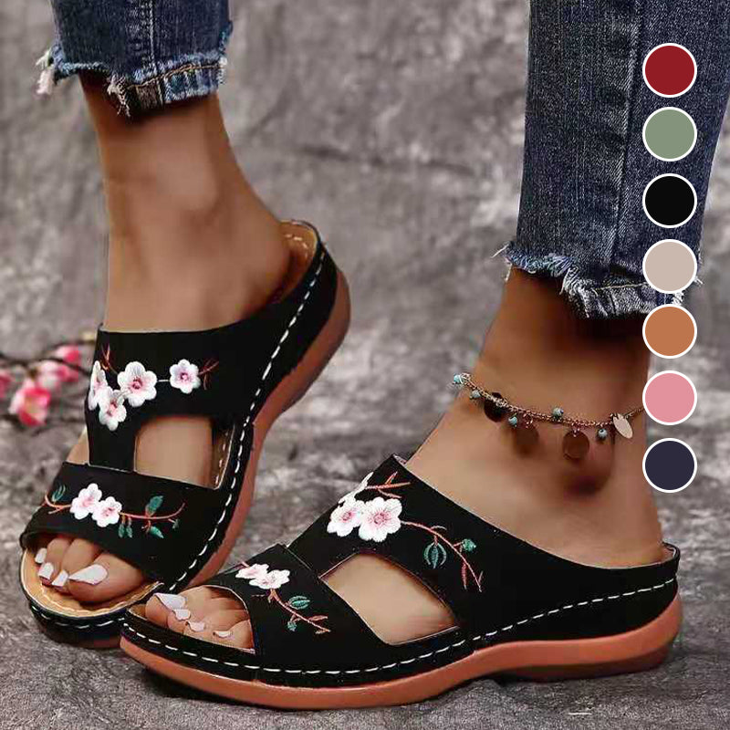 🏖️Pohodlné dámské pantofle na platformě s otevřenou špičkou