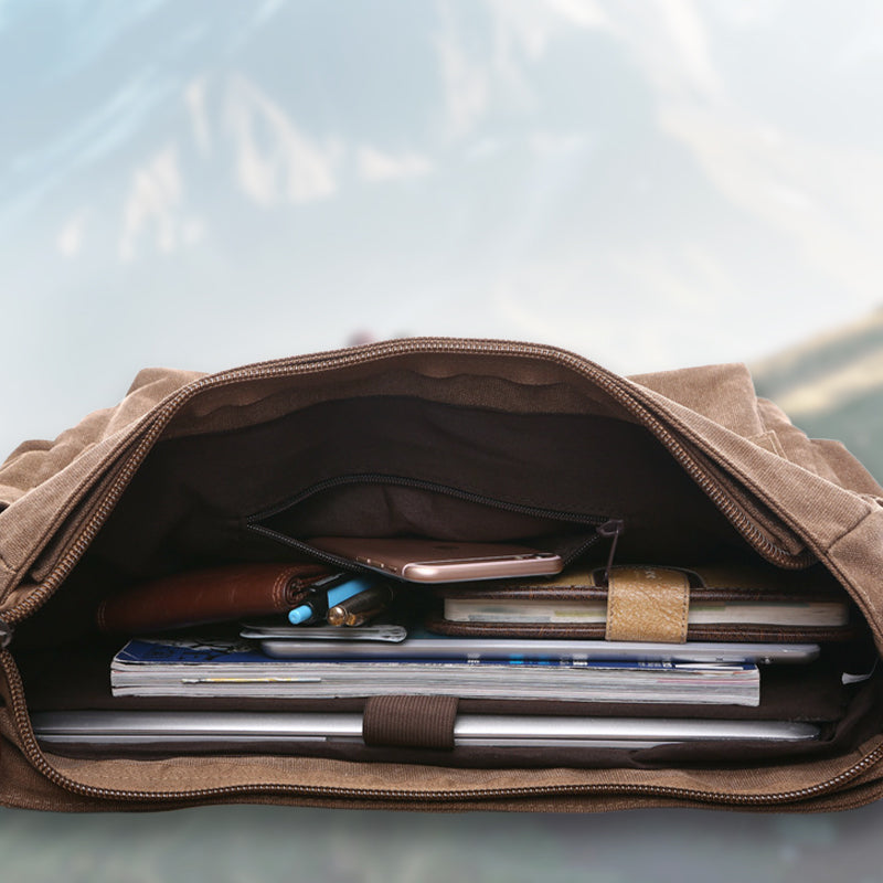 Pánská plátěná taška přes rameno s velkou kapacitou