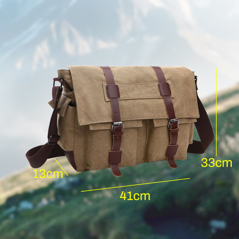 Pánská plátěná taška přes rameno s velkou kapacitou