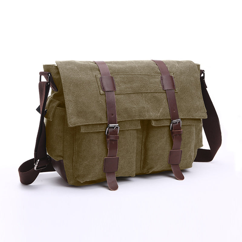 Pánská plátěná taška přes rameno s velkou kapacitou