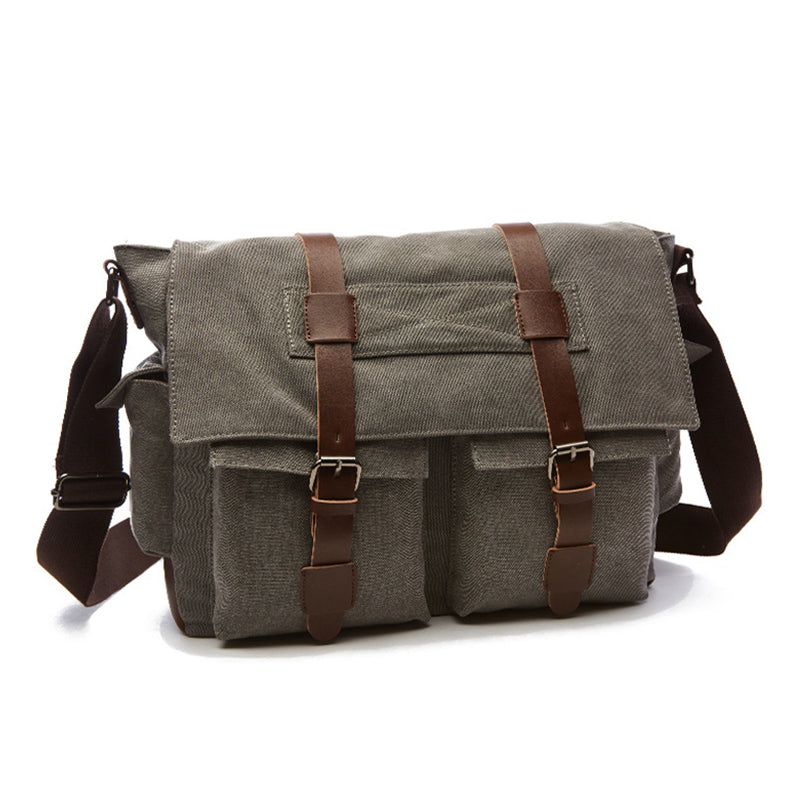 Pánská plátěná taška přes rameno s velkou kapacitou