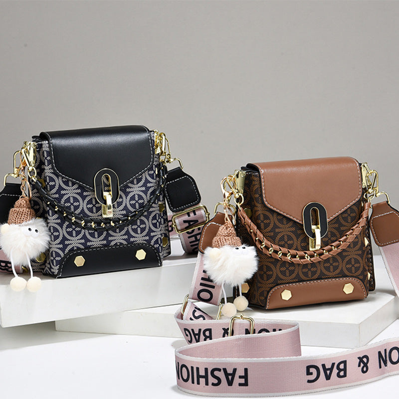 Dámská módní kožená crossbody kabelka