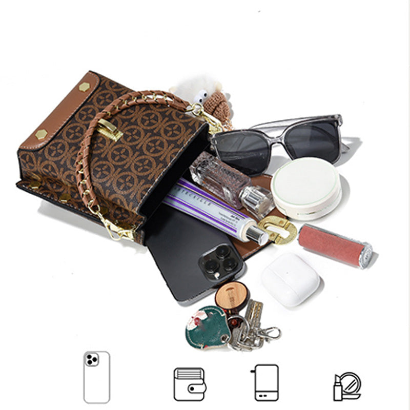 Dámská módní kožená crossbody kabelka