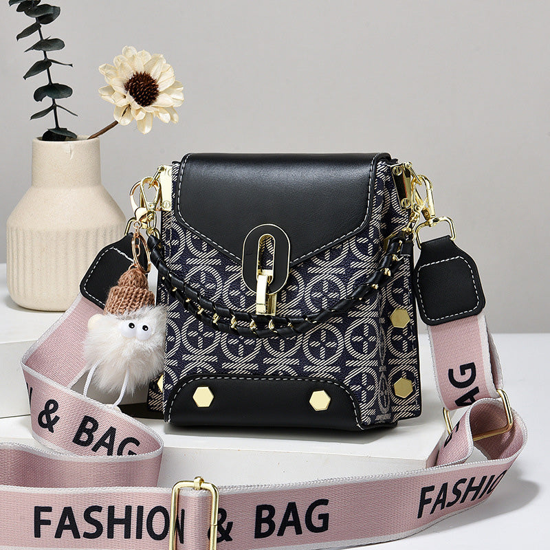 Dámská módní kožená crossbody kabelka