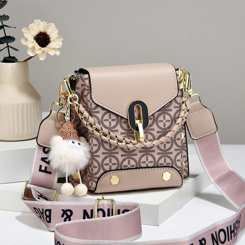 Dámská módní kožená crossbody kabelka