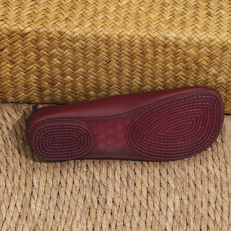 Dámské ploché kožené boty z měkké kůže