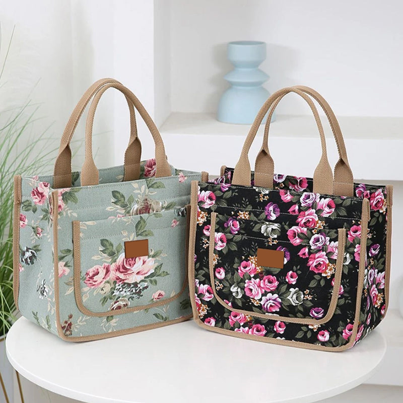🌺Květinová taška na oběd pro ženy