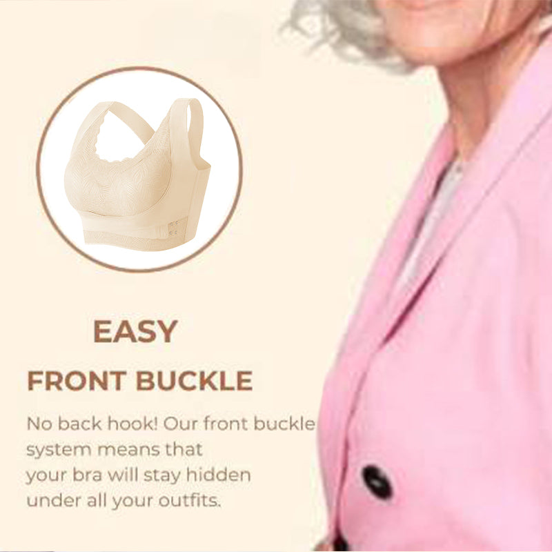 🔥Pohodlná krajková podprsenka s předním dílem a křížovou sponou na boku🔥