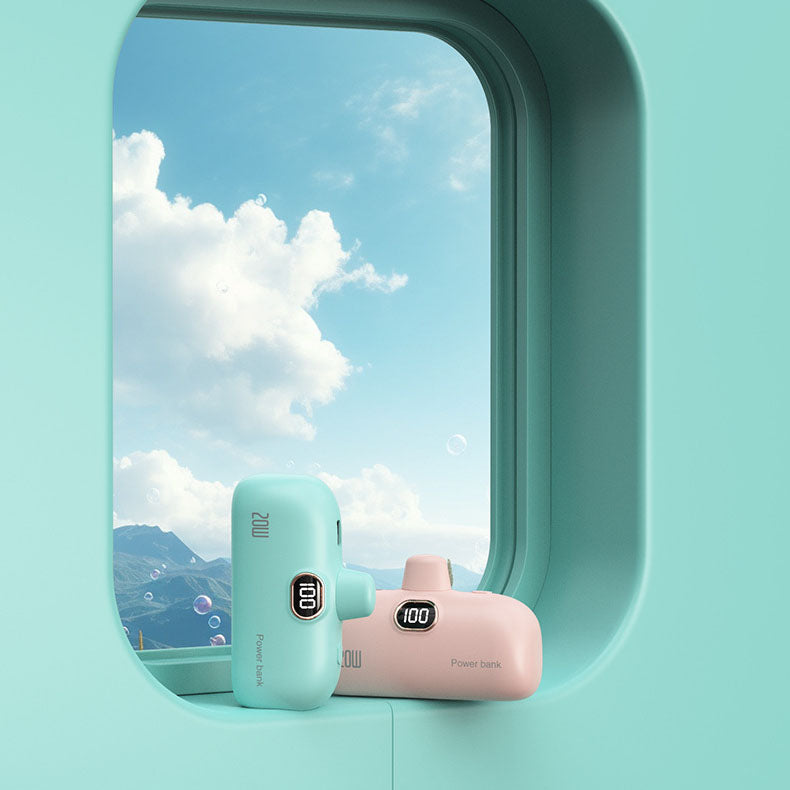 Přenosná bezdrátová power banka velikosti rtěnky 5000mAh