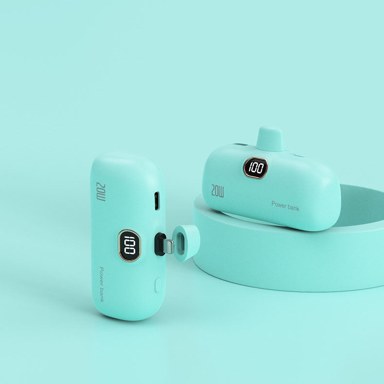 Přenosná bezdrátová power banka velikosti rtěnky 5000mAh